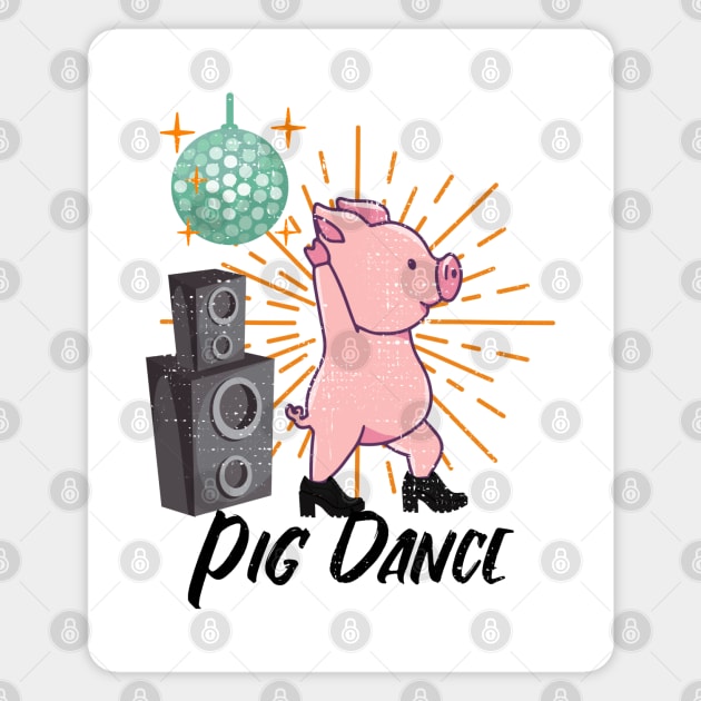 Pig Dance Magnet by WarFX Designs